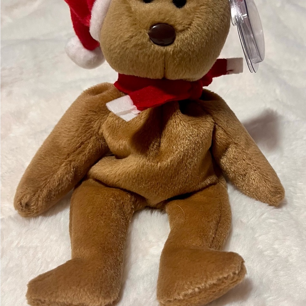 Ty Beanie Babies 1997 Teddy Bear with Santa Hat